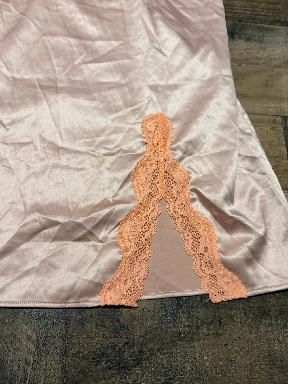 Victoria’s Secret Tease Satin Lace-Trim Mini Slip Dress